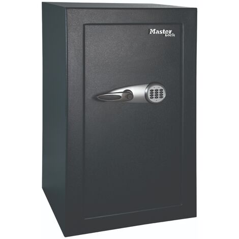 Master Lock – Coffre-fort électronique haute sécurité 95x55,1x50,2 cm – Construction acier massif – Pênes mobiles 2,5 cm – Kit fixation au sol inclus – T0331ML