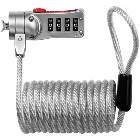 Master Lock Combi Computer Cable Lock 1.8m x 5mm MLK2120E