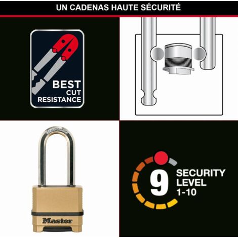 Master Lock Excell M175EURDLH lucchetto in zinco cromato 56 mm