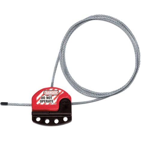 Master Lock Four-Padlock Lockout Hasp with Adjustable 1.8m Cable for Enhanced Safety and Security