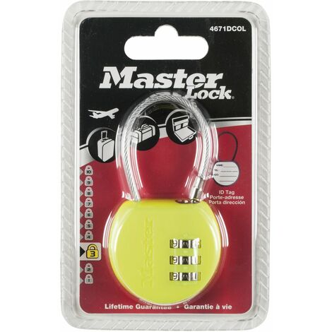MASTER LOCK Kabelschloss 4671 EURDCOL mit Zahlenkombination, bunt, SB