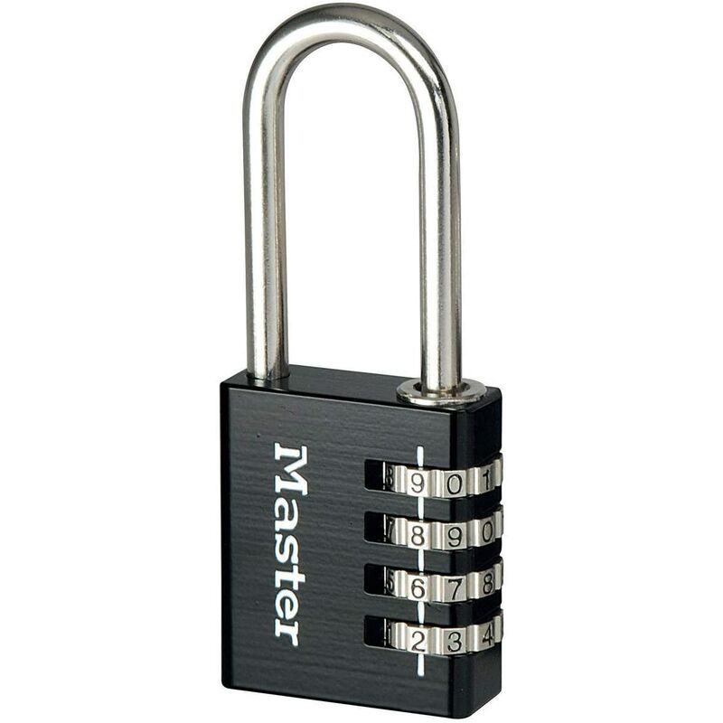 Image of Master Lock - lucchetto con combinazione alluminio nero mm 40