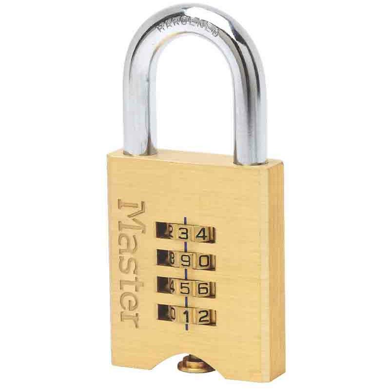 Image of Master Lock - Lucchetto in ottone massiccio ad alta sicurezza con combinazione da 50 mm