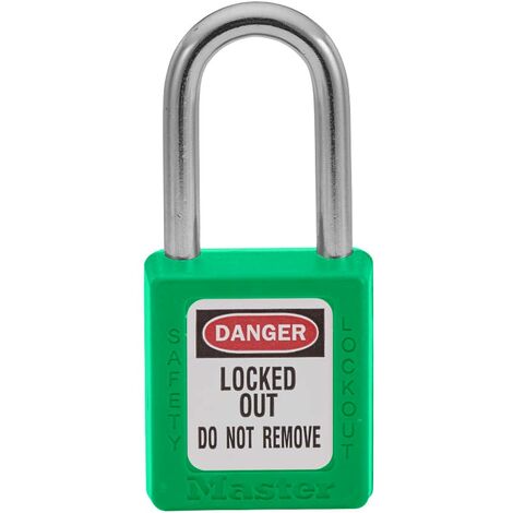Master Lock Lucchetto Di Sicurezza Termoplastico, 410Grn 410, Verde