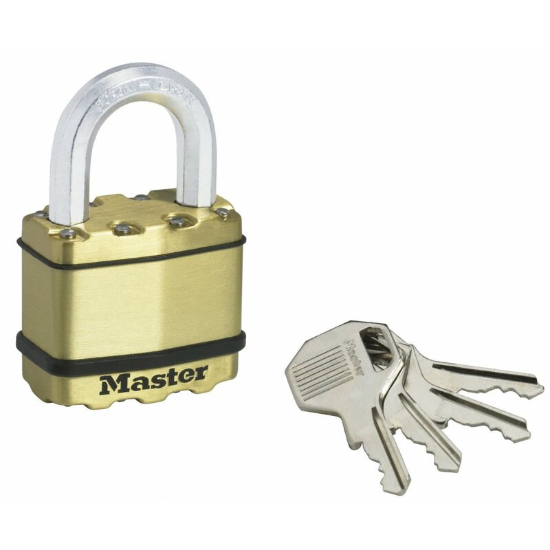 Image of No Brand - Lucchetto master lock a chiave in acciaio laminato, l.50 mm Master Lock