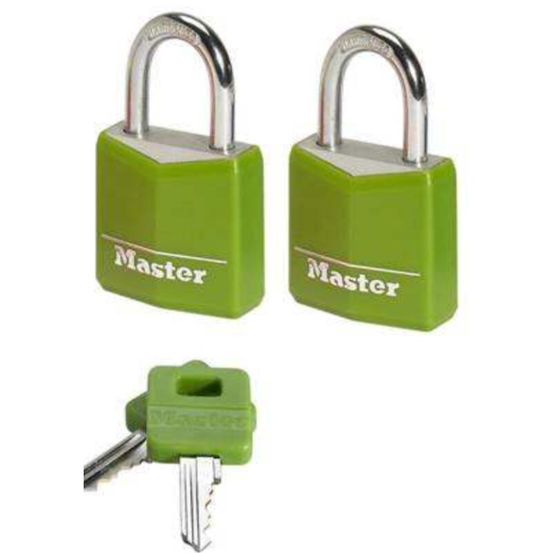 Image of Master Lock - lucchetto in alluminio rivestito - arco acciaio cementato 30x18x5 mm