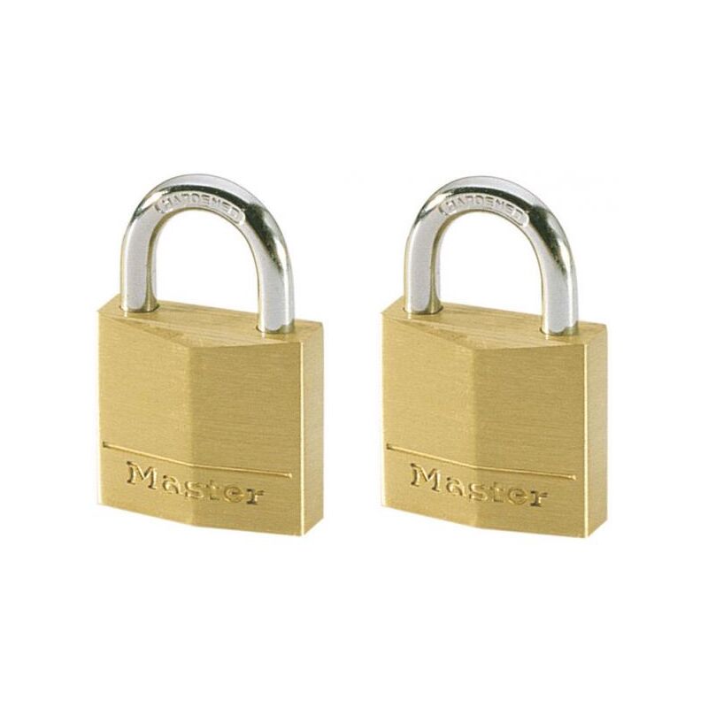 Master Lock- Confezione 2 Lucchetti Conchiavi In Ottone Mm 30