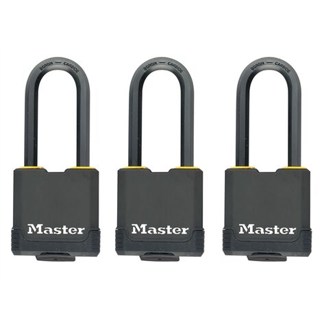 Master Lock M115EURTRILF - Cadenas Haute Sécurité - A Clé - Acier Laminé Recouvert - Extérieur