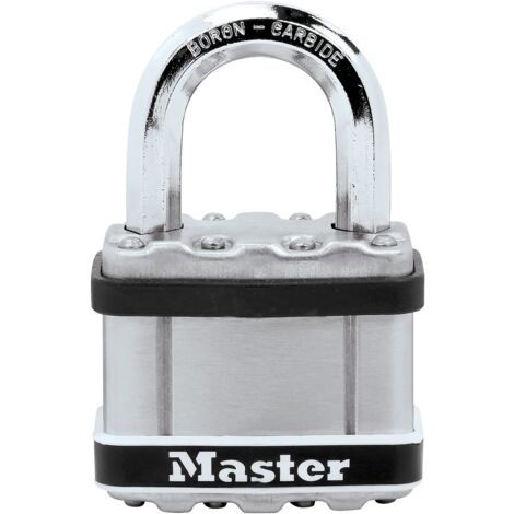 Master Lock M5EURDSTS Lucchetto Robusto Acciaio Inox, Rivestimento del Corpo in Acciaio Laminato per Bloccare Barche e Saracinesche in Ambiente Marine