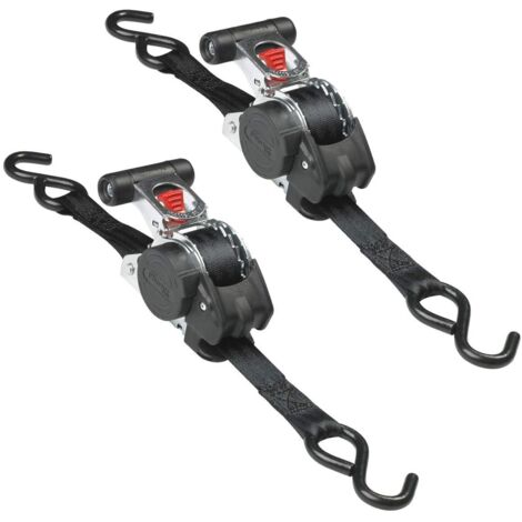 Master Lock Retractable Ratchet Tie-Down S-Hook 3m 2 Piece MLK3238