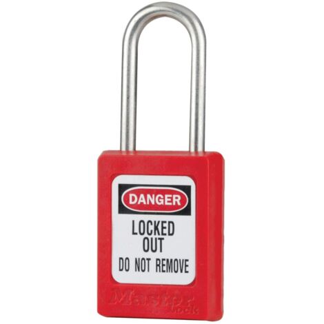 Master Lock S31KARED-KEY Lockout Padlock with Keyed Alike, 35mm Body, 4.76mm Stainless Steel Shackle, Model 12F001