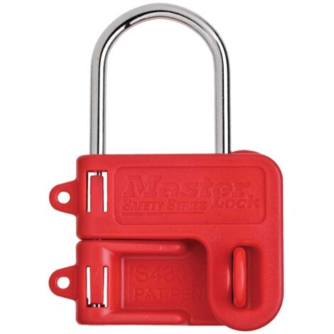 Master Lock S430 Two-Padlock Lockout Hasp with 4mm Shackle - Heavy-Duty Lockout Tagout Security Device