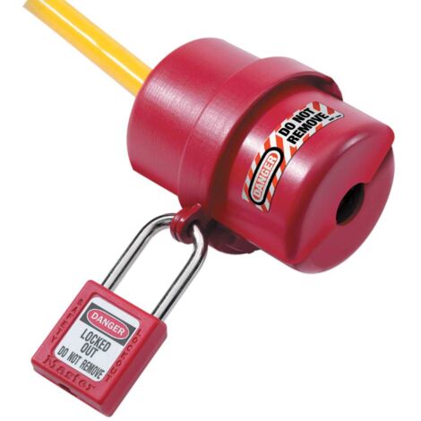 Master Lock S487 Small Lockout Electrical Plug Cover for 120V–240V Systems