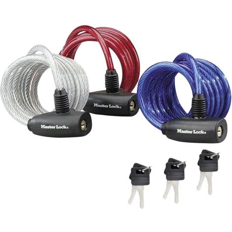 MASTER LOCK - SET 3 PZ CATENA ANTIFURTOIN ACCIAIO MT 1,80x 8MM