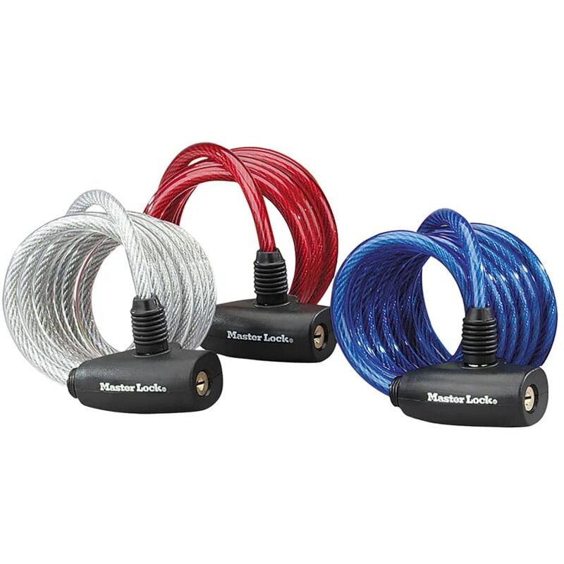 

Set de candados de cable 3 uds 1,8 m x 8 mm 8127EURTRI - Multicolor - Master Lock