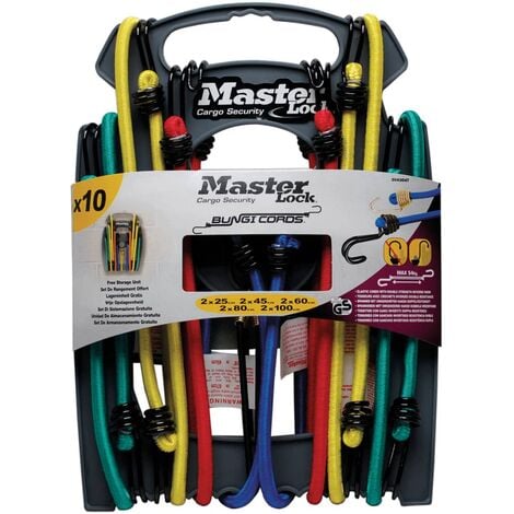 Master Lock-Gancho Plano Bungee 100cm Amarillo Doble