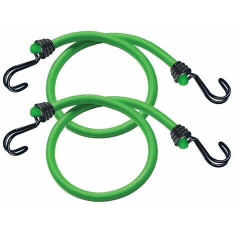 MASTER LOCK Twin Wire Bungee Cord 80cm Green 2 Piece MLK3021E