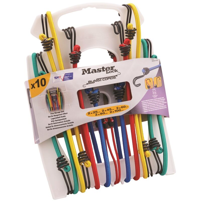 Twin Wire Bungee Organiser Pack Of 10 - Master Lock
