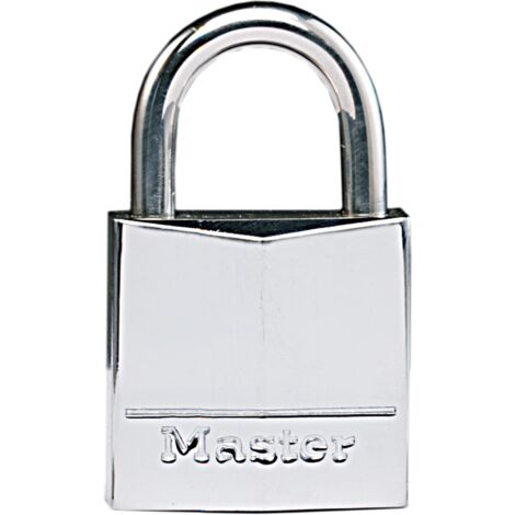 Master Lock Vorhängeschloss mit Schlüssel grau Messing 17 x 30 mm