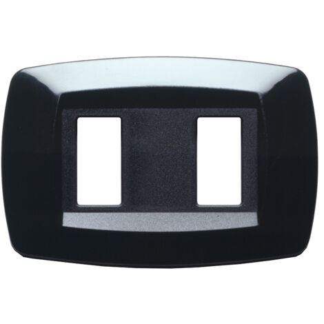 Master Modì para placa Bticino 2 módulos negro MD202