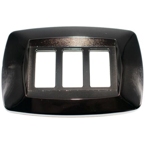 Master Modì para placa Bticino 3 módulos gunmetal MD233