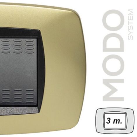 Master Modo placca 3 moduli oro opaco 39TC243