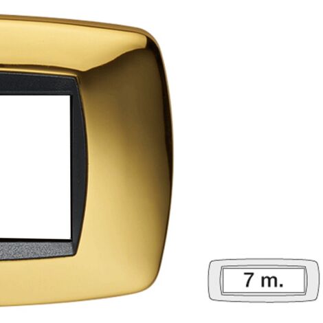 Master Modo placca 7 moduli oro lucido 39TC217