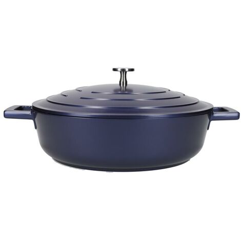 MasterClass Casserole en fonte d'aluminium avec couvercle of Induction & Four Safe, 28 cm / 4 L - Metallic Blue