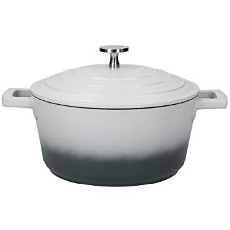 masterclass Casseruola leggera con coperchio, Alluminio, Grigio Ombre, 2,5 Litri (Rotonda) (MCMCRD20GRY)