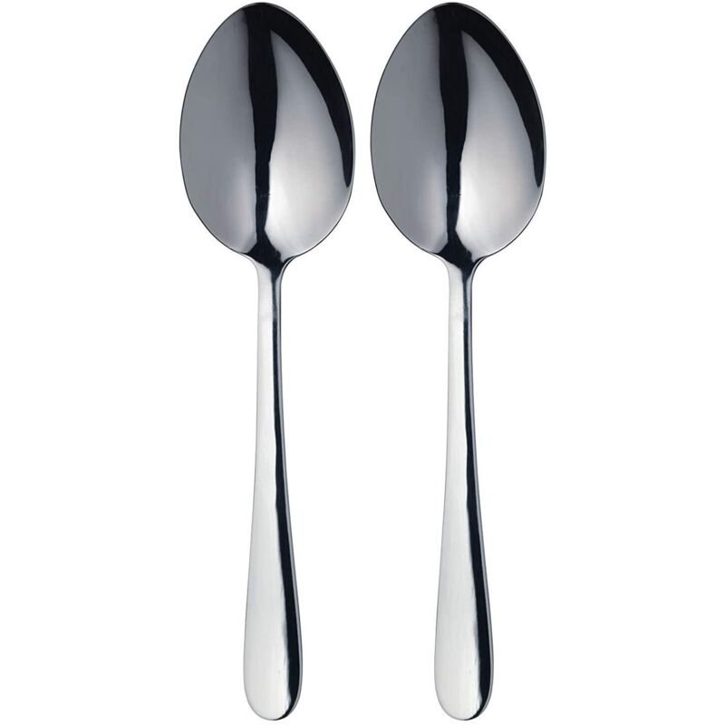 Masterclass Duo Of Servierlöffel Löffel Of Edelstahl, Set Of 2 Löffel Für Buffets, Abendessen Und Familienmahlzeiten, Silber