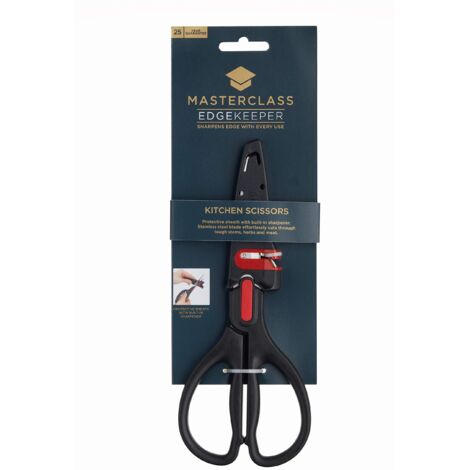 MasterClass EdgeKeeper Forbici da cucina con fodero affilato, acciaio inox, 22 cm, confezione a vongola