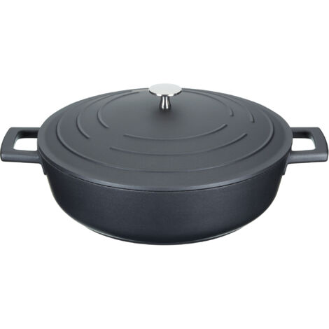 MasterClass Kasserolle deshallow dealuminiumguss, Induktion, Antihaft, 4 L
