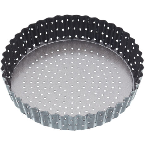 masterclass KitchenCraft Quicheform mit Löchern Doppellagig Antihaft BPA Frei dedede Carbon Stahl 18 cm