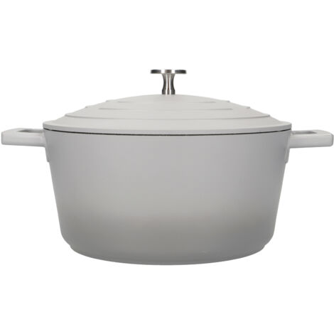 masterclass Leichte Kasserolle mit Deckel, Aluminium, grau ombiert, 4 Liter (rund) (MCMCRD24GRY)