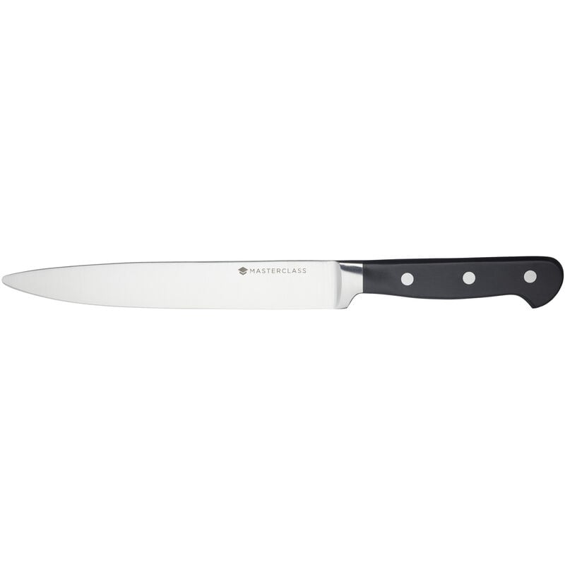 Couteau de cuisine pour découper la viande, pointe ronde, acier inoxydable, 20 cm - Masterclass