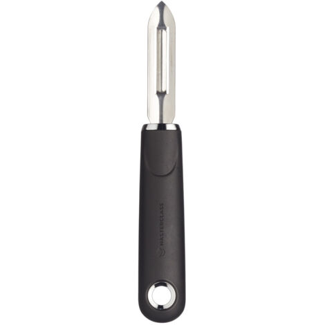 MasterClass MCSGNWYP Pelapatate de forma de Y con manico de impugnatura morbida, acciaio inox, colore nero