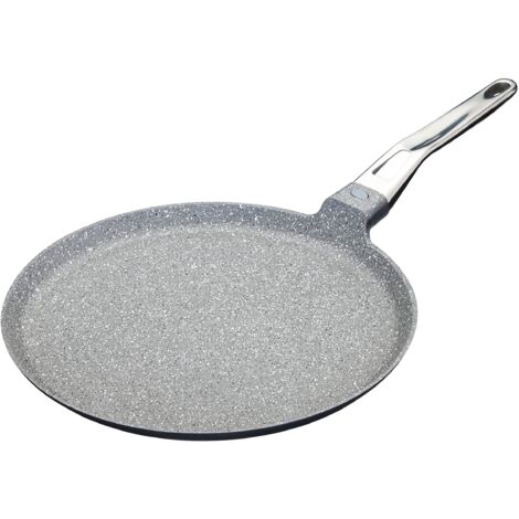 MasterClass Padella a induzione in alluminio fuso, padella per pancake, padella per crepes, sicura per induzione e antiaderente, 28 cm (11"), grigio