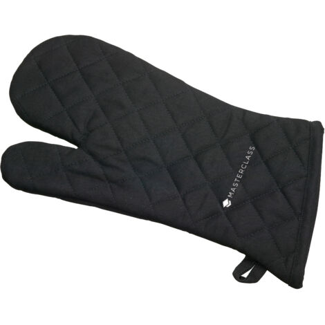 MasterClass Professional - Einzelne Backofenhandschuhe, Baumwolle, Schwarz