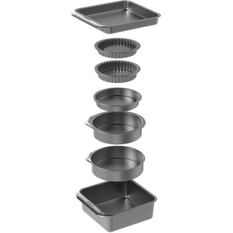 MasterClass Smart Space Non Stick Bakeware / Set da forno, acciaio al carbonio, 7 pezzi