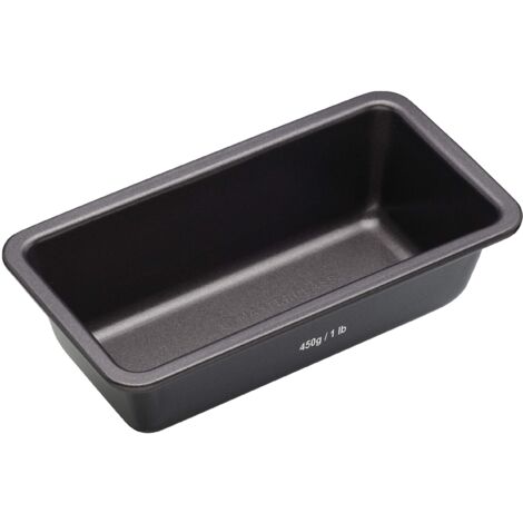 MasterClass Teglia Antiaderente per Pagnotte di Pano da Mezzo Kilo (1 Libbra) in Acciaio al Carbonio, 18 cm x 9 cm (7 x 3,5 ) - Grigio
