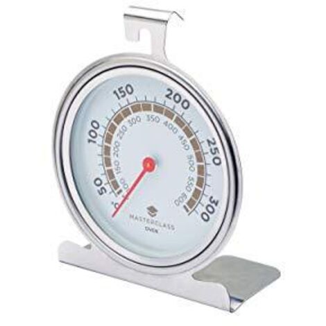 MasterClass Termometro da Forno 50-300 Gradi Celsius, Acciao Inox, Argento