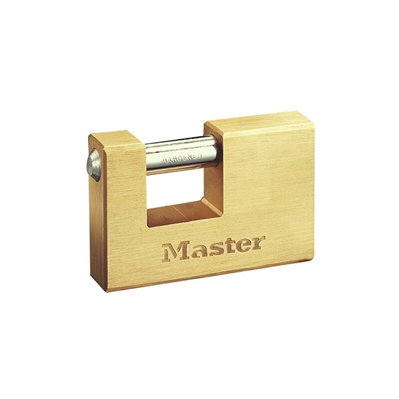 Master Lock - 608EURD cadenas rectangulaire en laiton 85 mm
