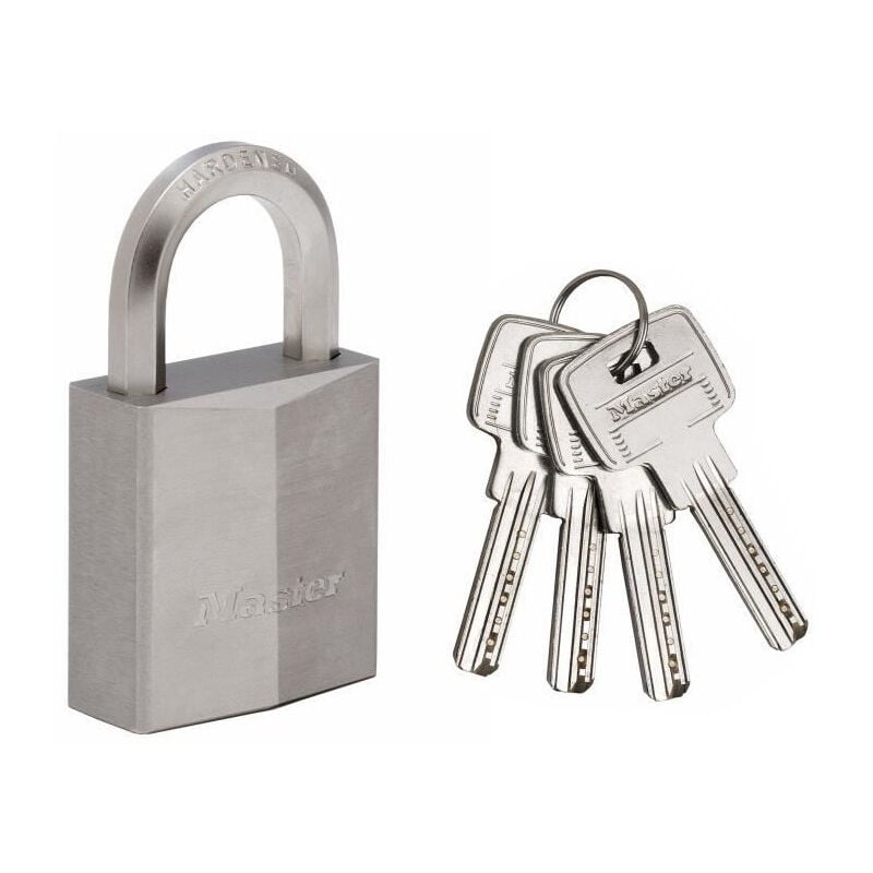 Master Lock - masterlock Cadenas laiton nickel 40mm anse hexagonale