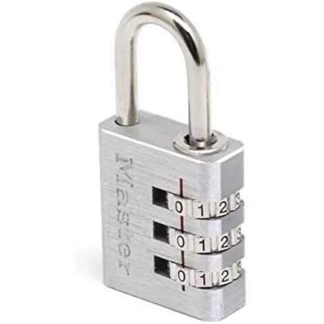 MASTERLOCK Candado de aluminio de 30 mm de ancho con combinación programable - 7630EURD
