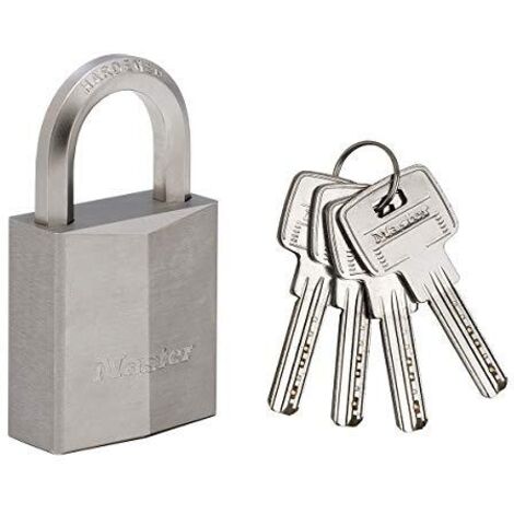 MASTERLOCK Lucchetto ottone nichelato 40mm con arco esagonale
