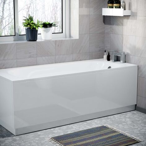 Masterpiece  1800mm White Gloss Bath Front Panel PVC + Plinth 15mm Thickness