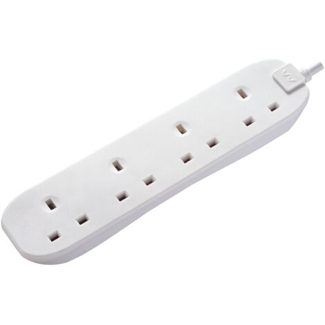 Masterplug BFG5N-MP Extension Lead 240V 4-Gang 13A White 5m MSTBFG5