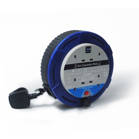Masterplug SCT0510/4BL-MP Cassette Reel 4 Gang 10A 5m Blue SCT0510/4BL-MP MST0542