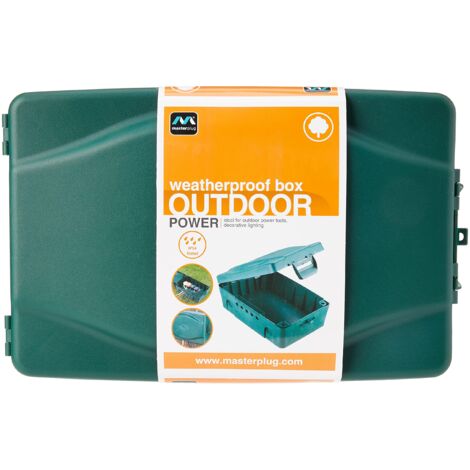 Masterplug WBXG-MP - Scatola elettrica resistente alle intemperie, 345 x 220 x 126,5 mm, colore: Verde