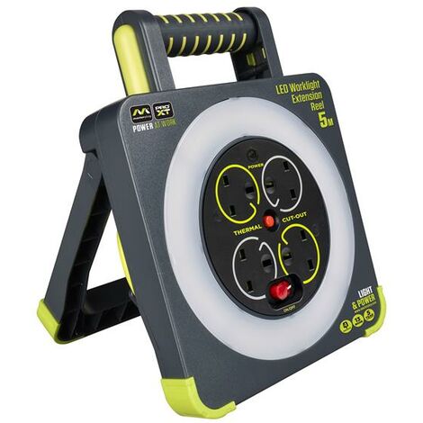 Masterplug Work Light Cable Reel 240V 13A 4-Socket 5m MSTWLU05134